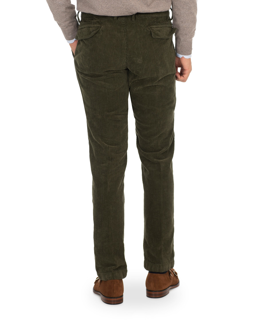 Homme | Pantalons | Massimo Alba | Ionio Single Pleated Corduroy Trousers Military