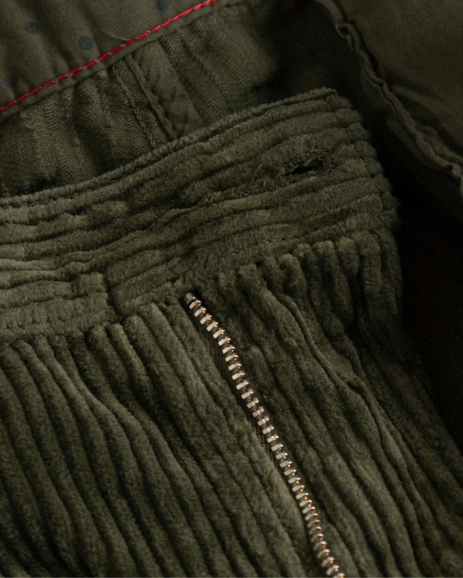 Homme | Pantalons | Massimo Alba | Ionio Single Pleated Corduroy Trousers Military