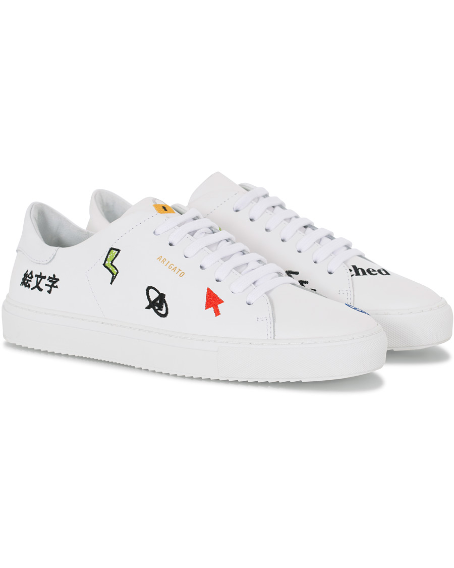 Homme | Axel Arigato Clean 90 Emoji Sneaker White Leather | Axel Arigato | Clean 90 Emoji Sneaker White Leather