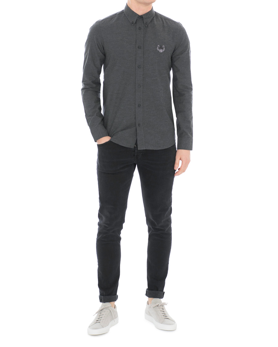 Heren | Overhemden | KENZO | Slim Fit Urban Flannel Shirt Grey