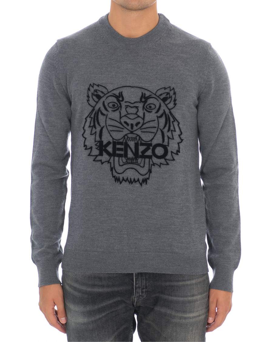 Heren | Truien | KENZO | Tiger Head Jumper Grey