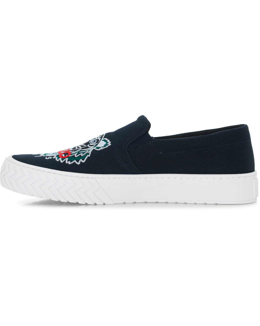 Heren | KENZO Slip-on Canvas Sneakers Navy | KENZO | Slip-on Canvas Sneakers Navy