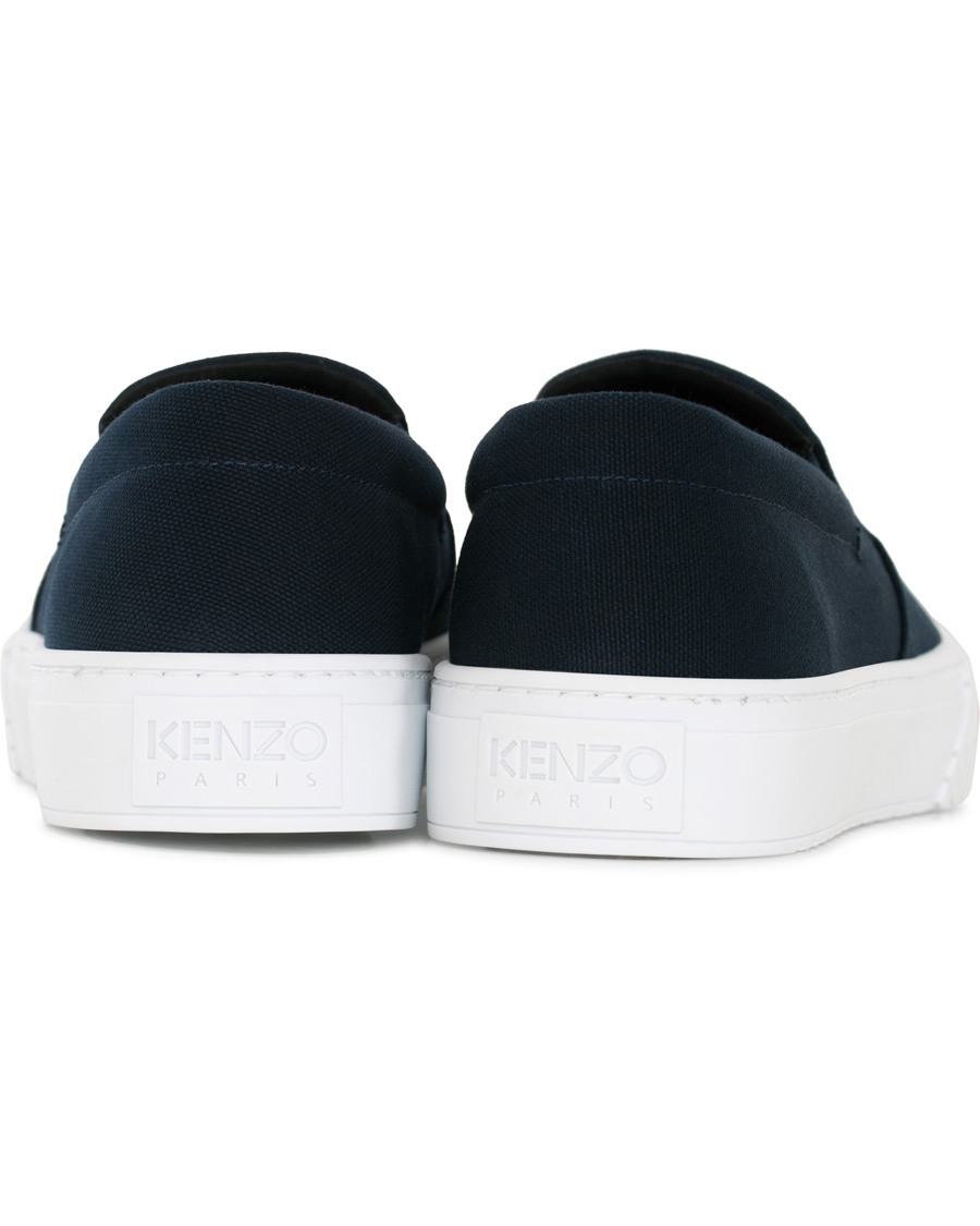 Heren | KENZO Slip-on Canvas Sneakers Navy | KENZO | Slip-on Canvas Sneakers Navy