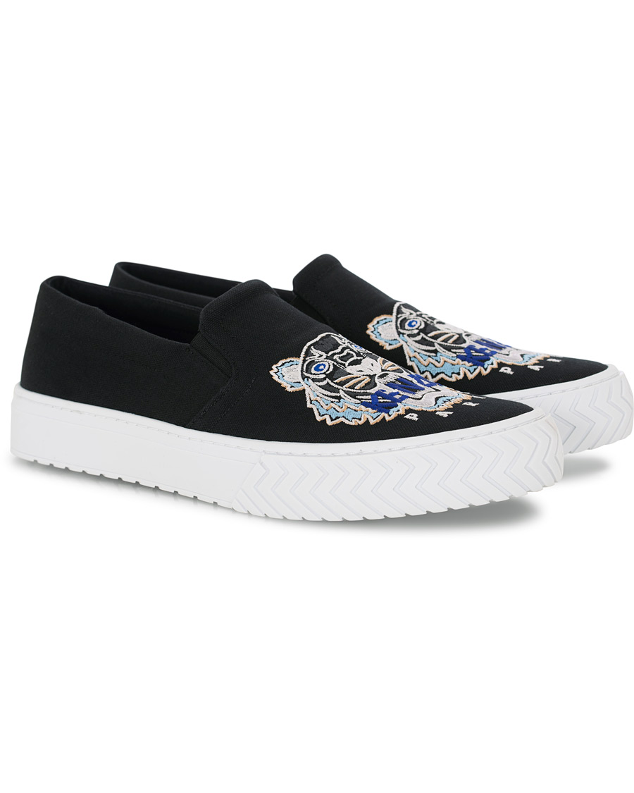 Heren | KENZO Slip-on Canvas Sneakers Black | KENZO | Slip-on Canvas Sneakers Black