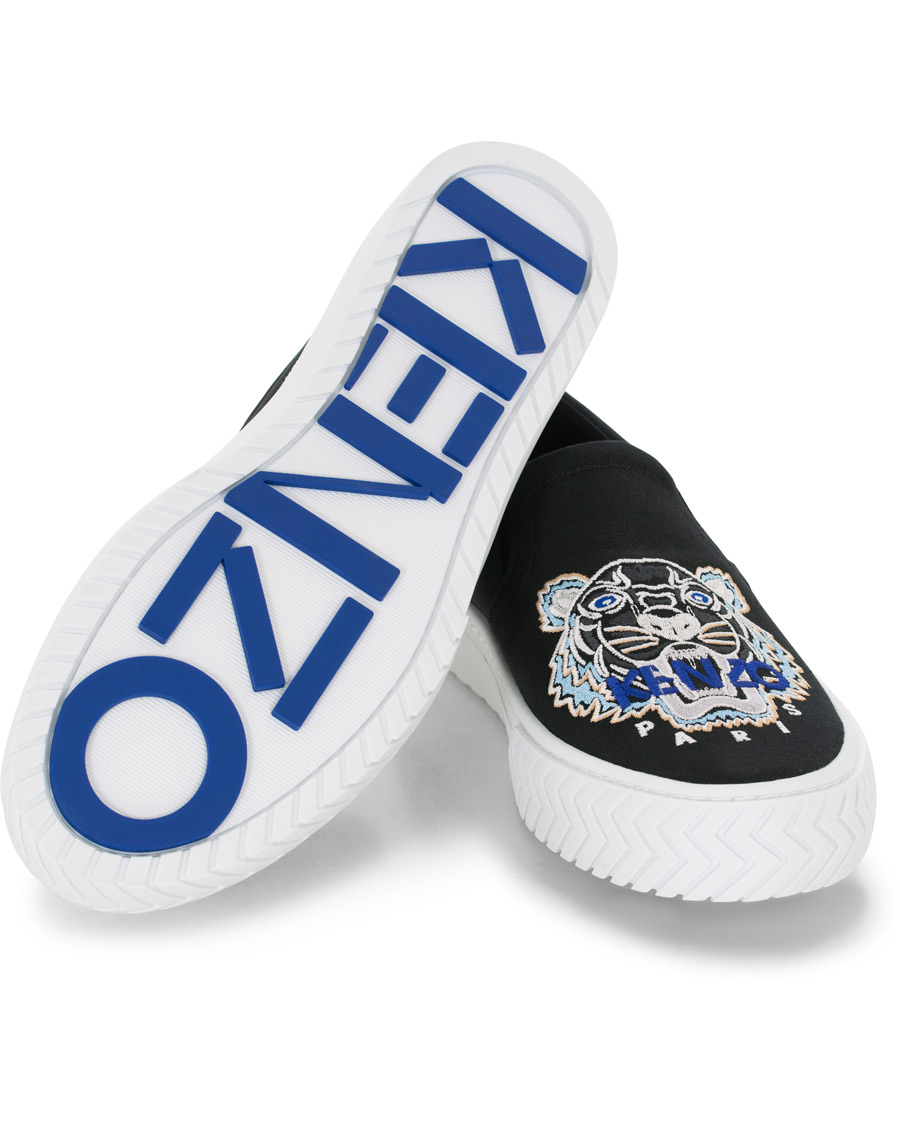 Heren | KENZO Slip-on Canvas Sneakers Black | KENZO | Slip-on Canvas Sneakers Black