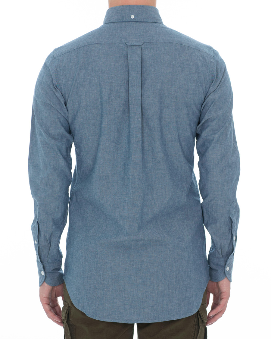 Homme | Chemises | Drake's | Slim Fit Chambray Shirt Light Washed