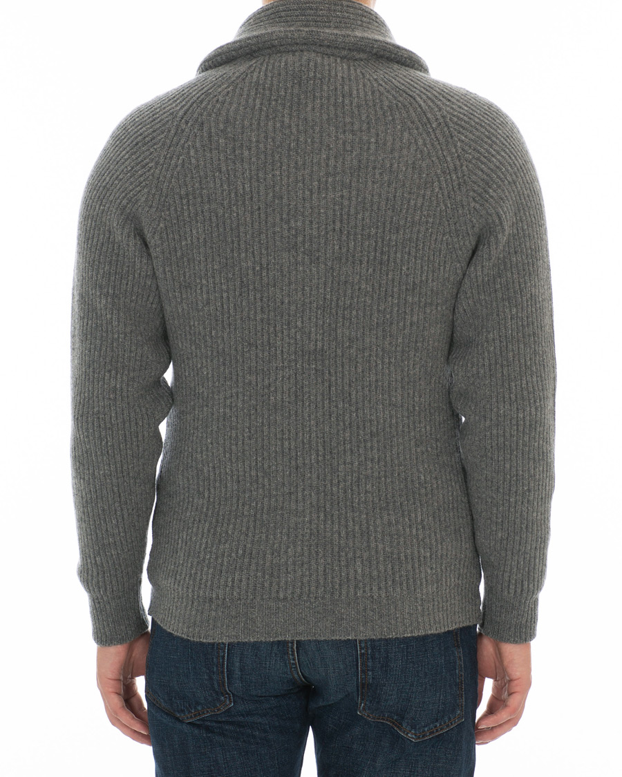 Homme | Pulls Et Tricots | Drake's | Lambswool Shawl Cardigan Grey