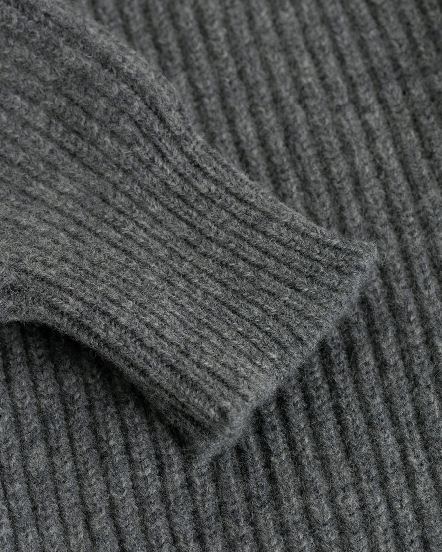 Homme | Pulls Et Tricots | Drake's | Lambswool Shawl Cardigan Grey