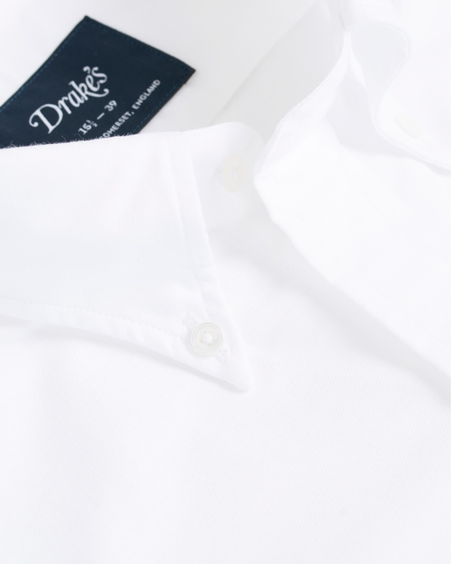 Heren | Overhemden | Drake's | Regular Fit Oxford BD Shirt White