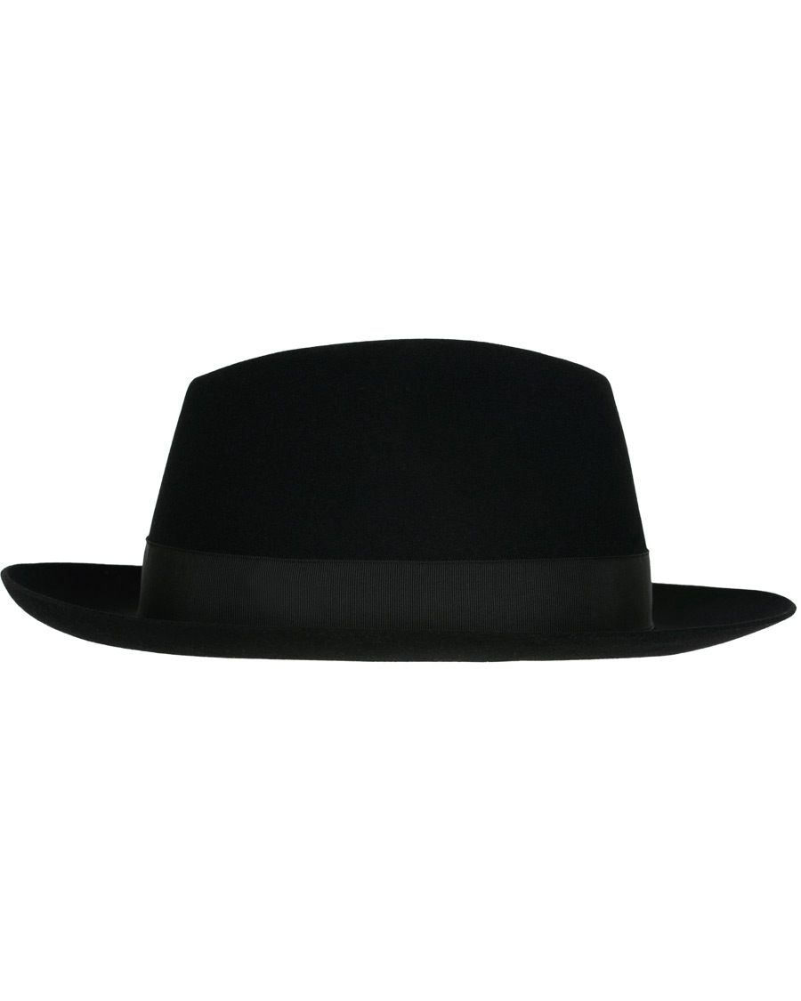 Heren | Borsalino Alessandria Felt Hat Medium Brim Black | Borsalino | Alessandria Felt Hat Medium Brim Black