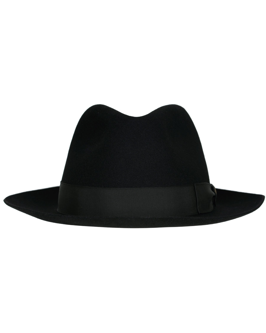 Heren | Borsalino Alessandria Felt Hat Medium Brim Black | Borsalino | Alessandria Felt Hat Medium Brim Black