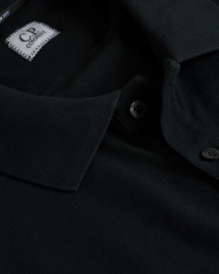 Homme | Polos | C.P. Company | Short Sleeve Logo Polo Shirt Black