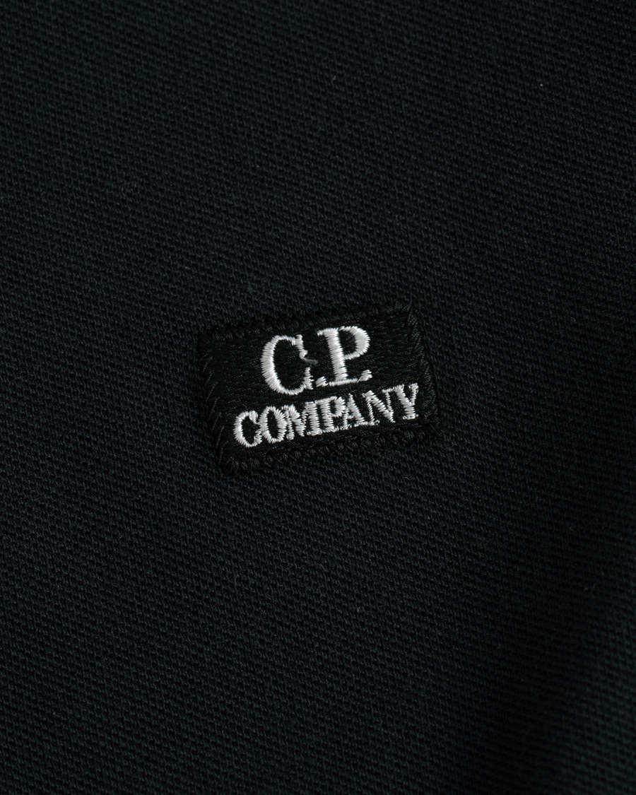 Homme | Polos | C.P. Company | Short Sleeve Logo Polo Shirt Black
