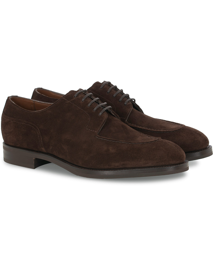Homme | Edward Green Dover Split Toe R2 Sole Derby Mink Suede | Edward Green | Dover Split Toe R2 Sole Derby Mink Suede
