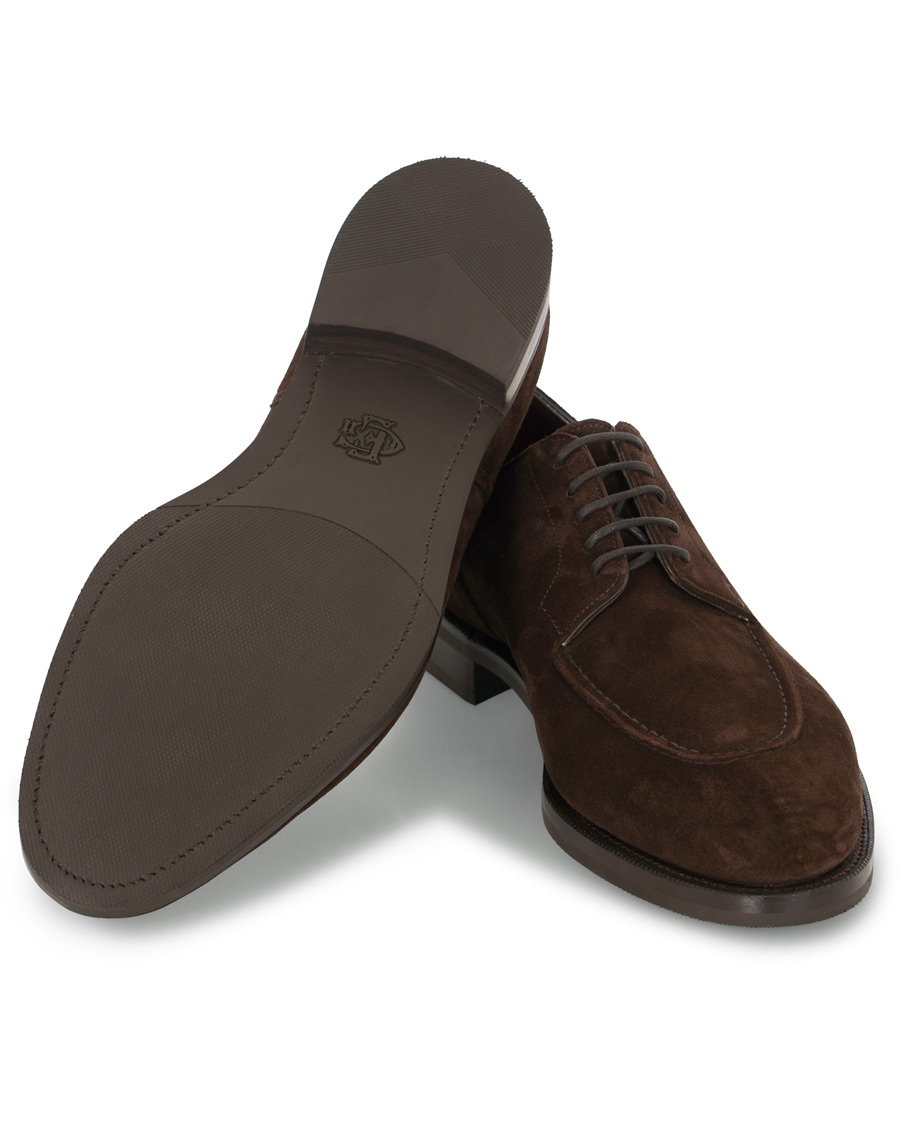 Homme | Edward Green Dover Split Toe R2 Sole Derby Mink Suede | Edward Green | Dover Split Toe R2 Sole Derby Mink Suede