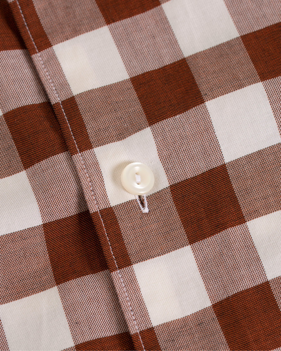 Homme | Chemises | Eton | Slim Fit Twill Button Under Shirt Red/White