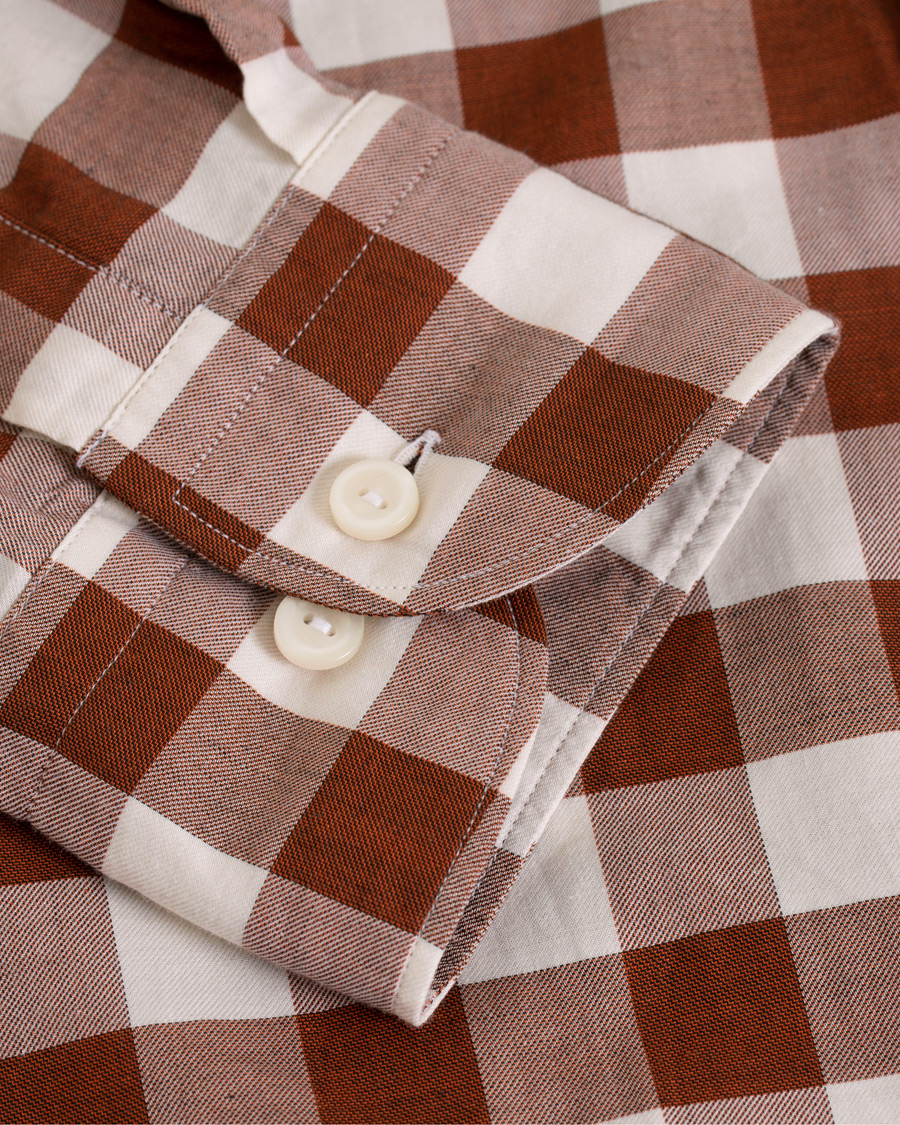 Homme | Chemises | Eton | Slim Fit Twill Button Under Shirt Red/White