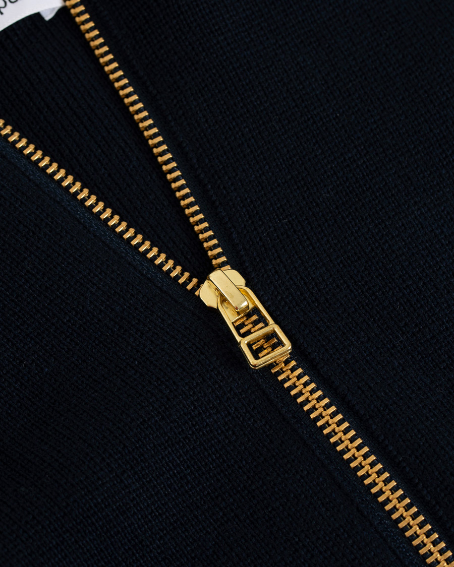 Heren | Truien | Filippa K | Leon Wool/Cotton Full Zip Cardigan Navy