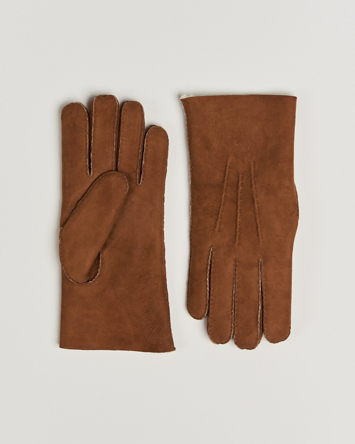 Homme | Gants | Hestra | Lambskin Suede Handsewn Glove Congac