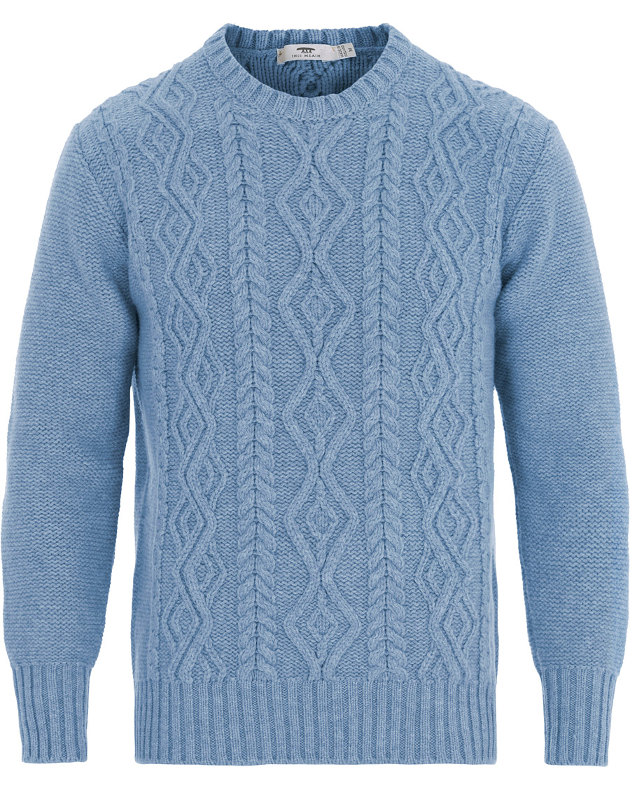 Homme | Pulls Et Tricots | Inis Meáin | Aran Beack Sweater Sky Blue