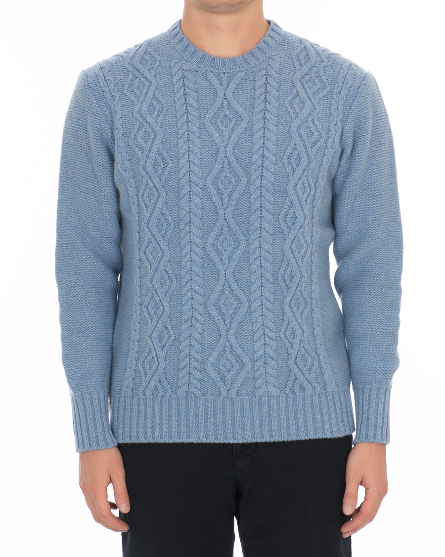 Homme | Pulls Et Tricots | Inis Meáin | Aran Beack Sweater Sky Blue