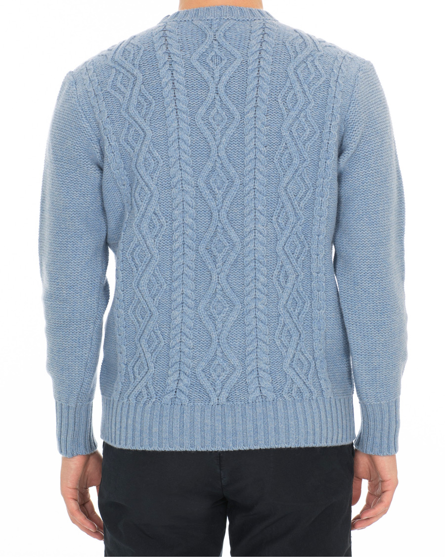 Homme | Pulls Et Tricots | Inis Meáin | Aran Beack Sweater Sky Blue