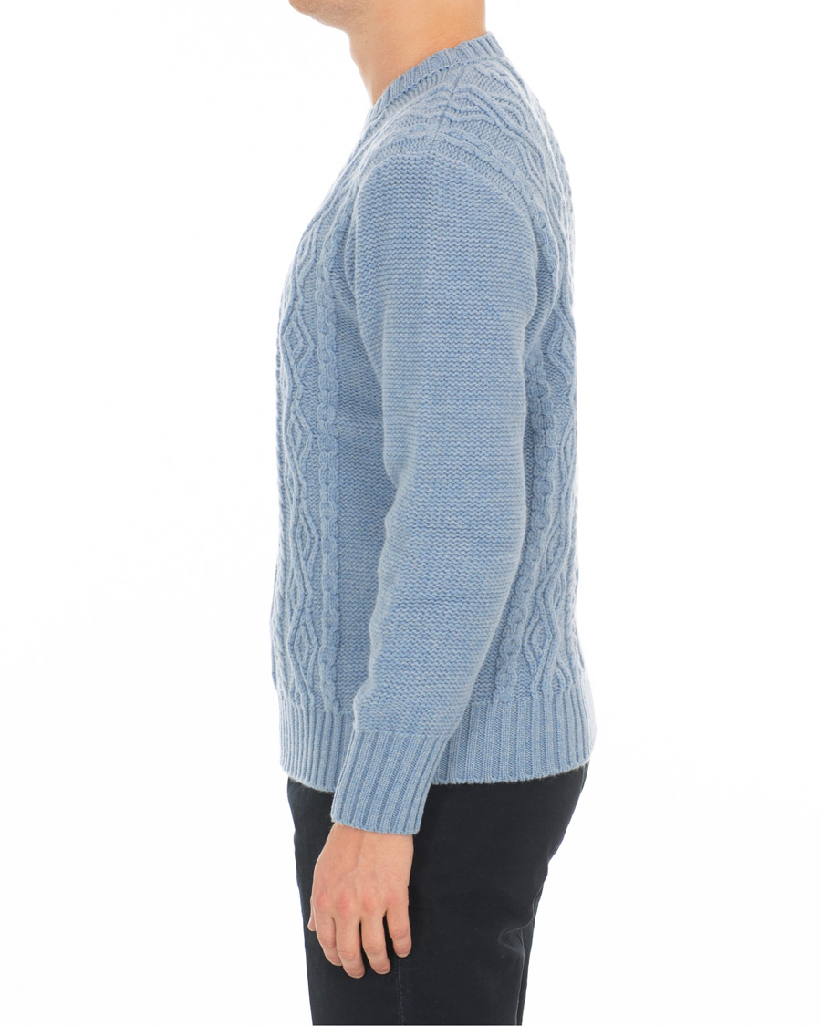 Homme | Pulls Et Tricots | Inis Meáin | Aran Beack Sweater Sky Blue