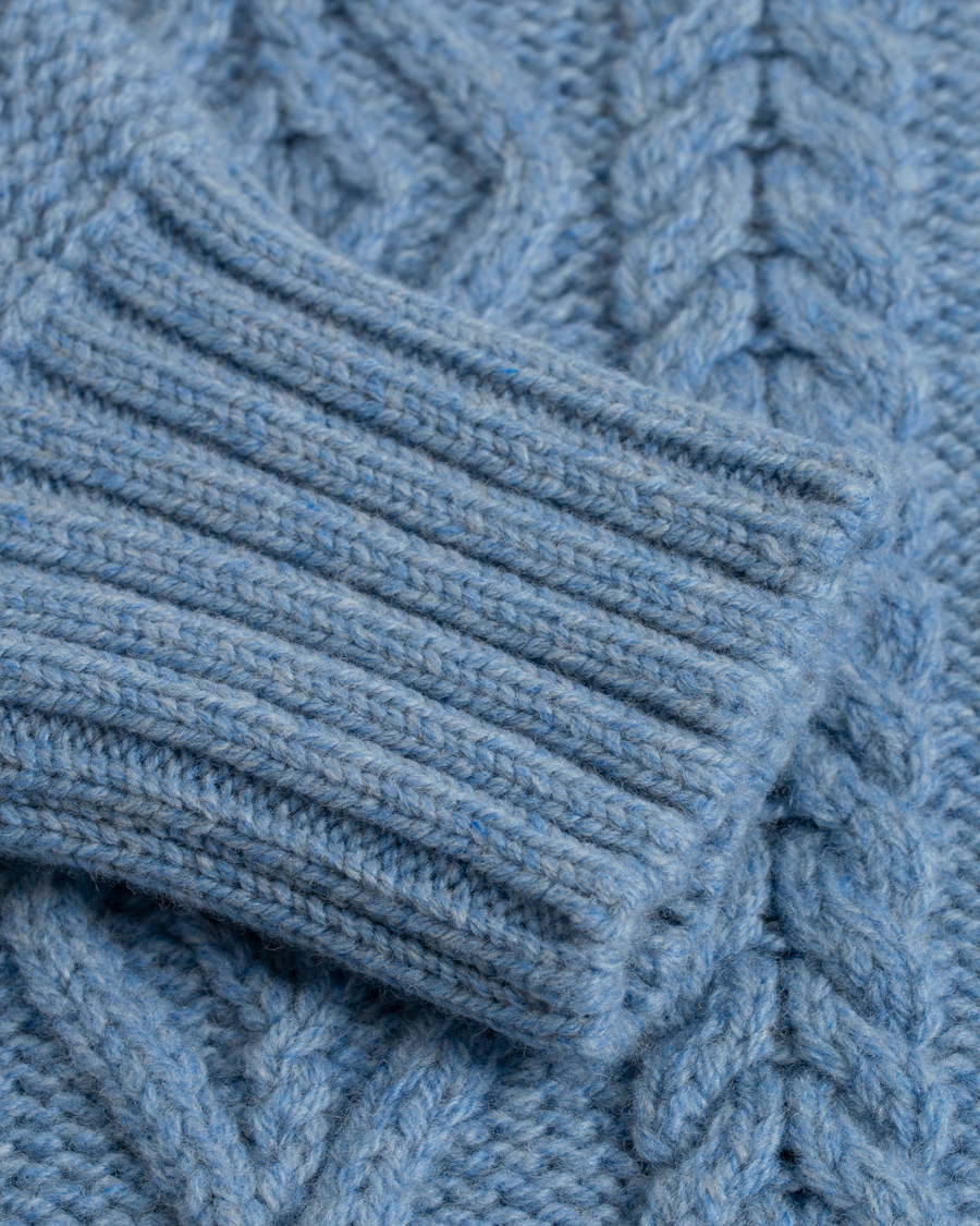Homme | Pulls Et Tricots | Inis Meáin | Aran Beack Sweater Sky Blue