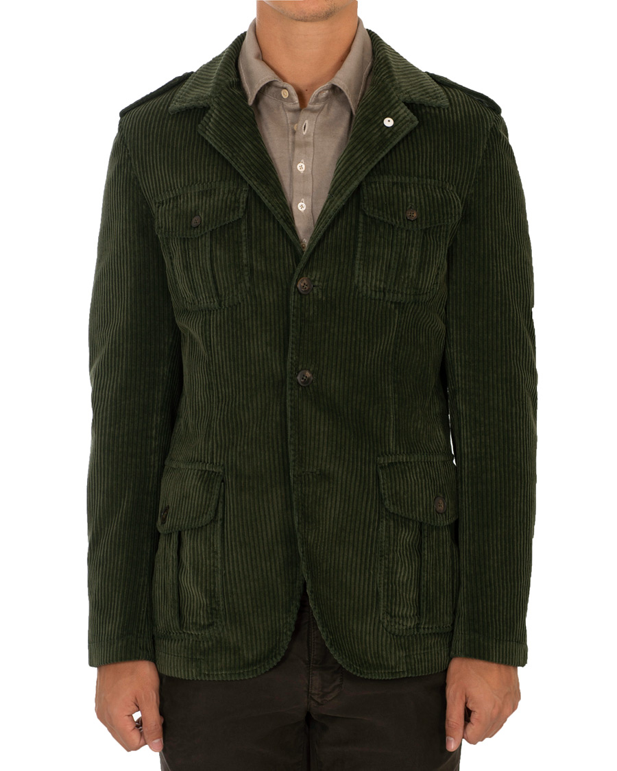 Homme | Blazers | L.B.M. 1911 | Safari Large Corduroy Blazer Green
