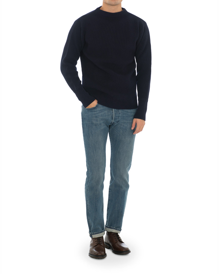 Heren | Truien | Andersen-Andersen | Sailor Crewneck Navy Blue