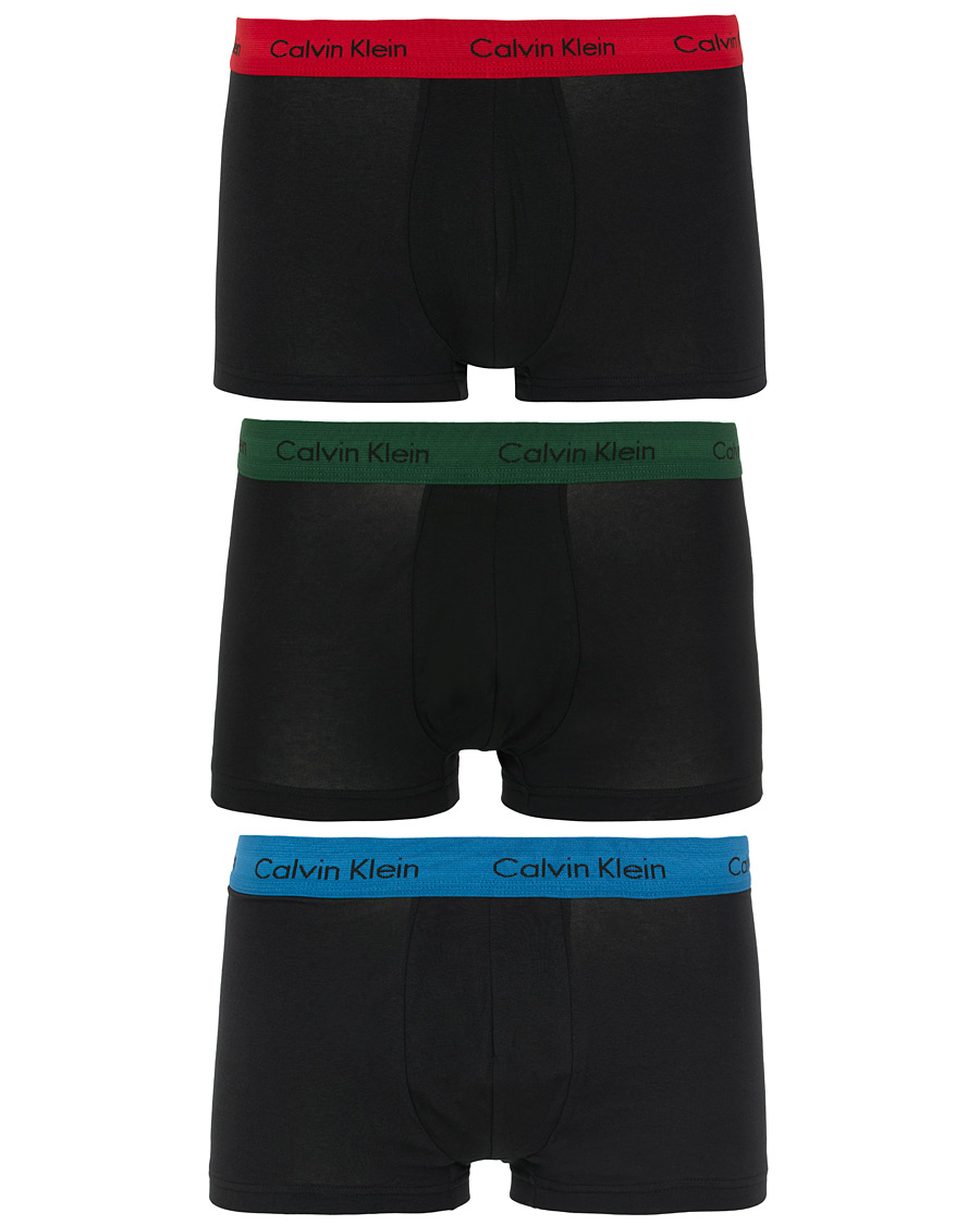 Homme | Sous-Vêtements Et Chaussettes | Calvin Klein | Cotton Stretch 3-Pack Low Rise Trunk Red/Green/Blue