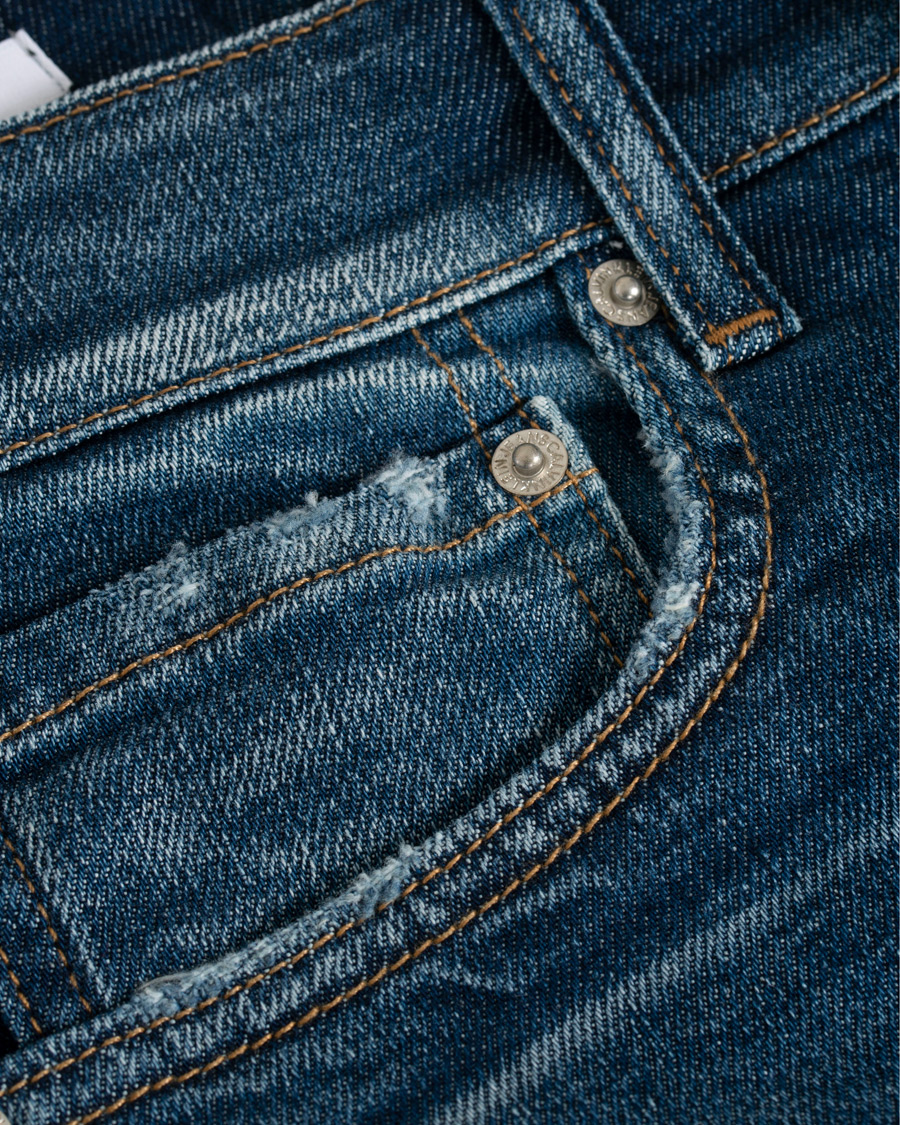 Homme | Jeans | Calvin Klein Jeans | Slim Tapered Shredded Jeans Mid Blue