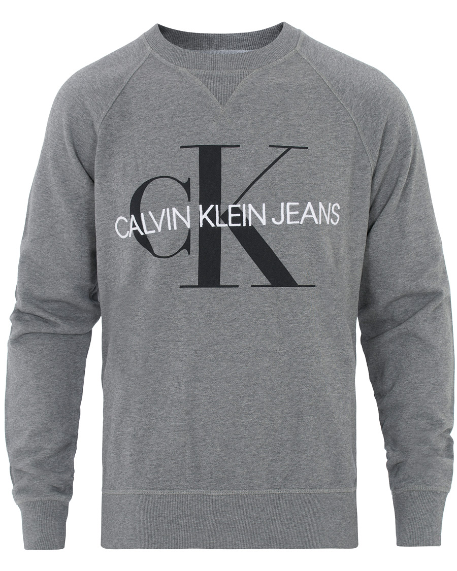 Heren | Truien | Calvin Klein Jeans | Washed Monogram Sweatshirt Grey