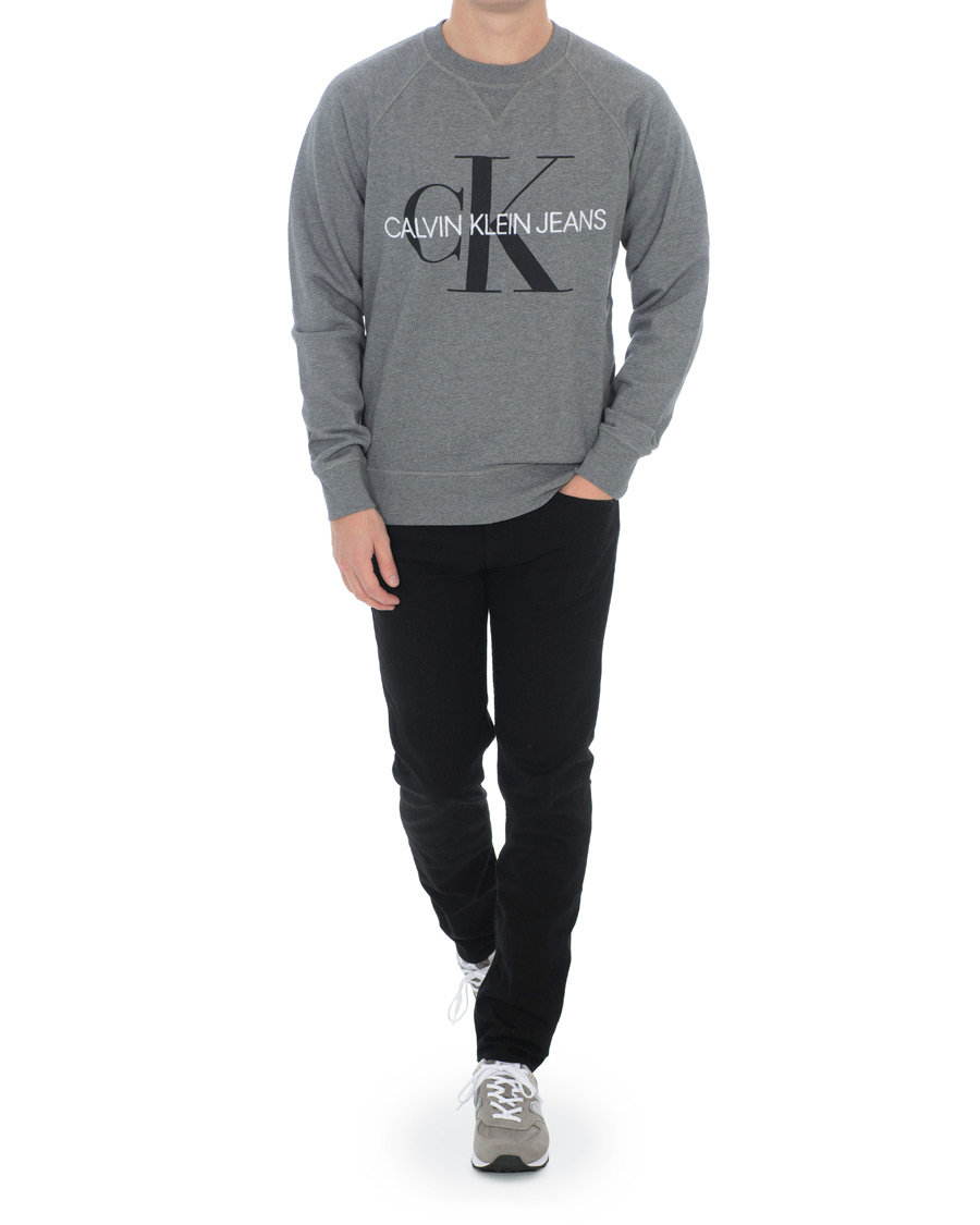 Heren | Truien | Calvin Klein Jeans | Washed Monogram Sweatshirt Grey