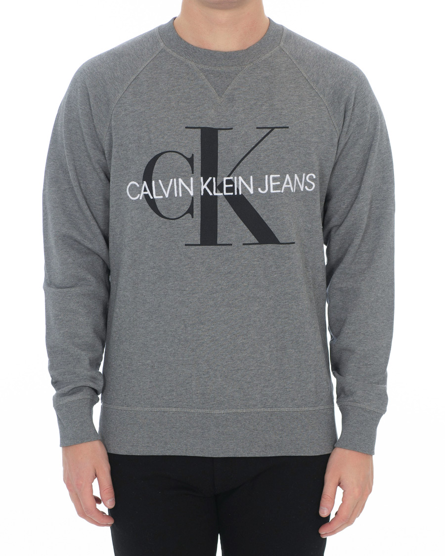 Heren | Truien | Calvin Klein Jeans | Washed Monogram Sweatshirt Grey