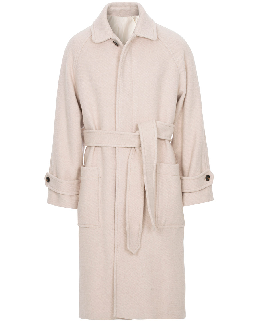Homme | Manteaux Et Vestes | AMI | Brushed Wool Robe Coat Beige