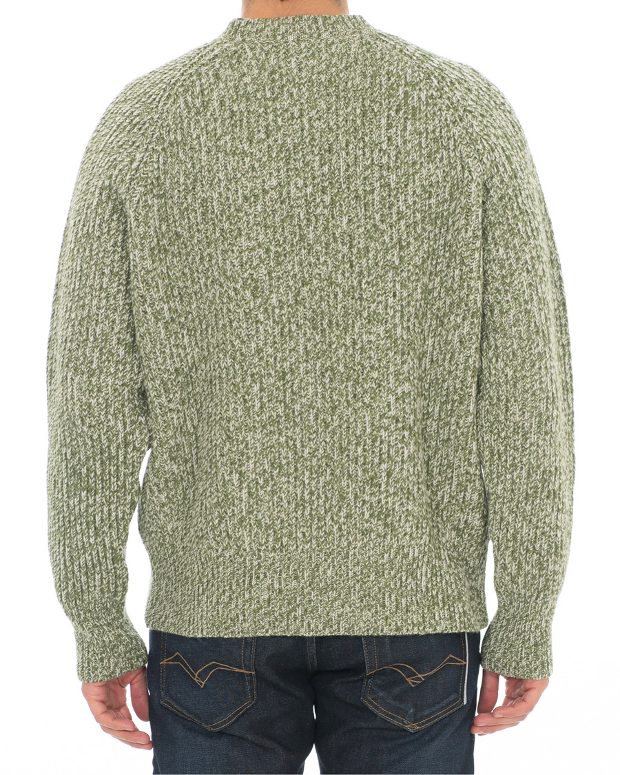 Homme | Pulls Et Tricots | AMI | Mouline Ribbed Crew Neck Sweater Green/White
