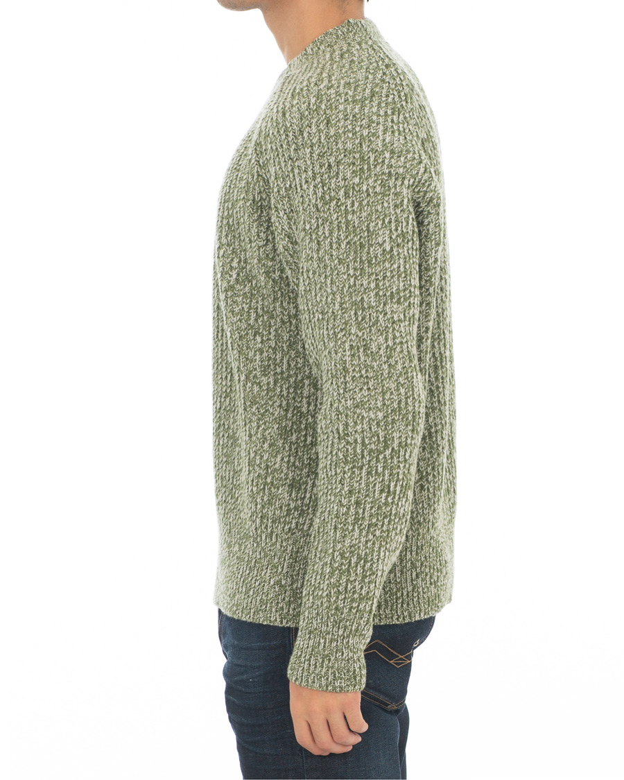 Homme | Pulls Et Tricots | AMI | Mouline Ribbed Crew Neck Sweater Green/White