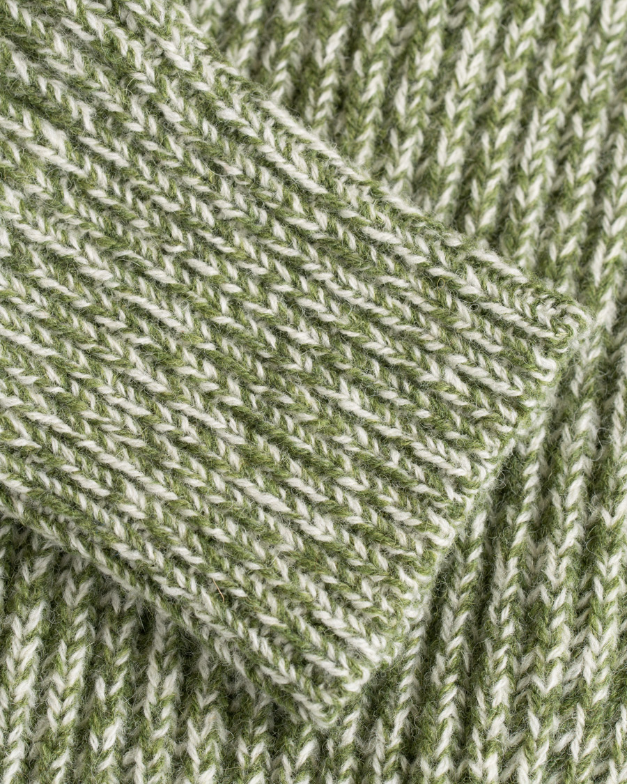 Homme | Pulls Et Tricots | AMI | Mouline Ribbed Crew Neck Sweater Green/White