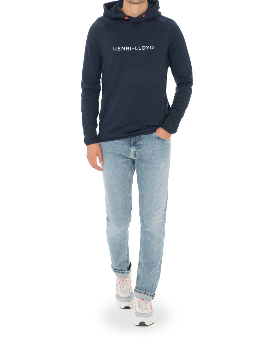 Heren | Truien | Henri-Lloyd | Henri Lloyd Fremantle Stripe Hoodie Navy Blue