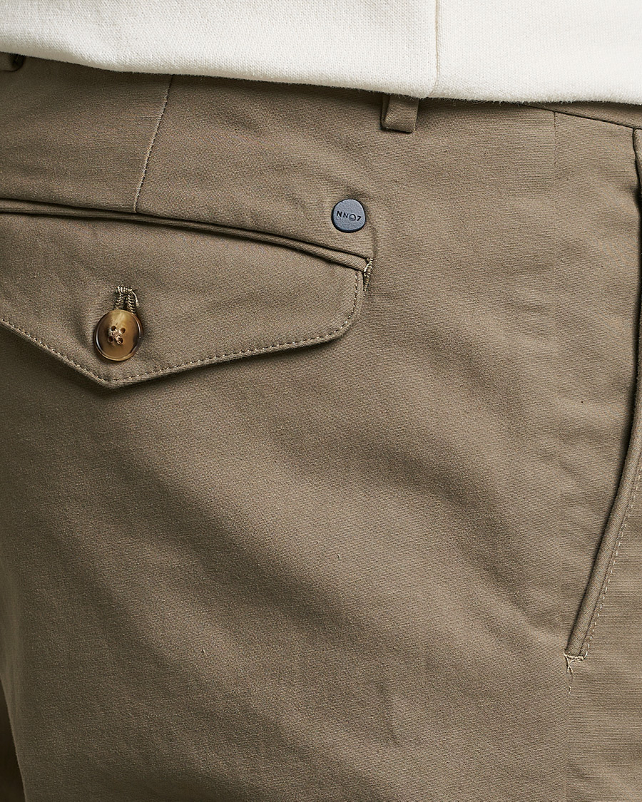Homme | Pantalons | NN07 | Scott Regular Fit Stretch Trousers Khaki