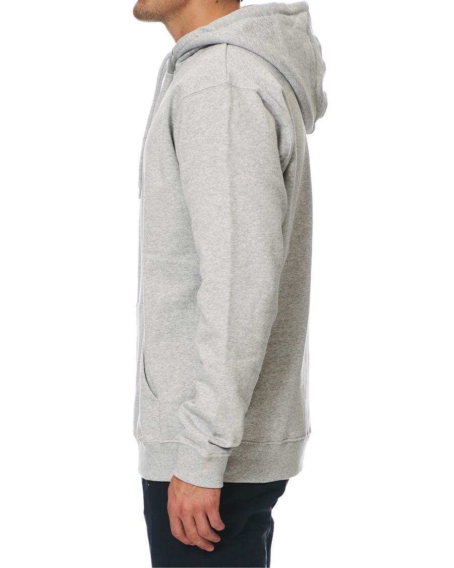 Heren | Truien | NN07 | Barrow Printed Hoodie Light Grey Melange