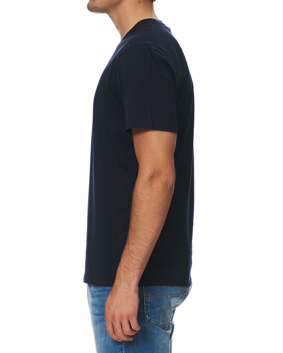 Heren | T-shirts | NN07 | Ethan Printed Crew Neck Tee Navy Blue