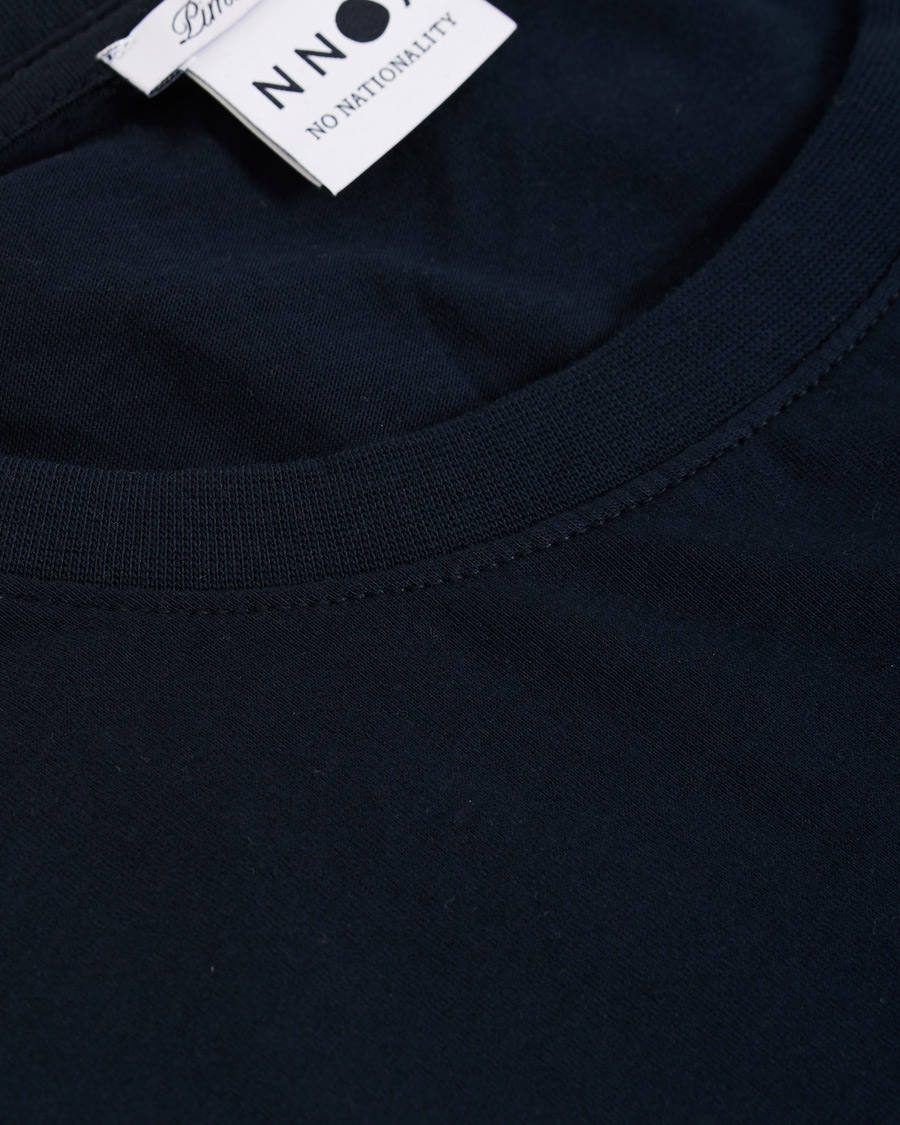 Heren | T-shirts | NN07 | Ethan Printed Crew Neck Tee Navy Blue