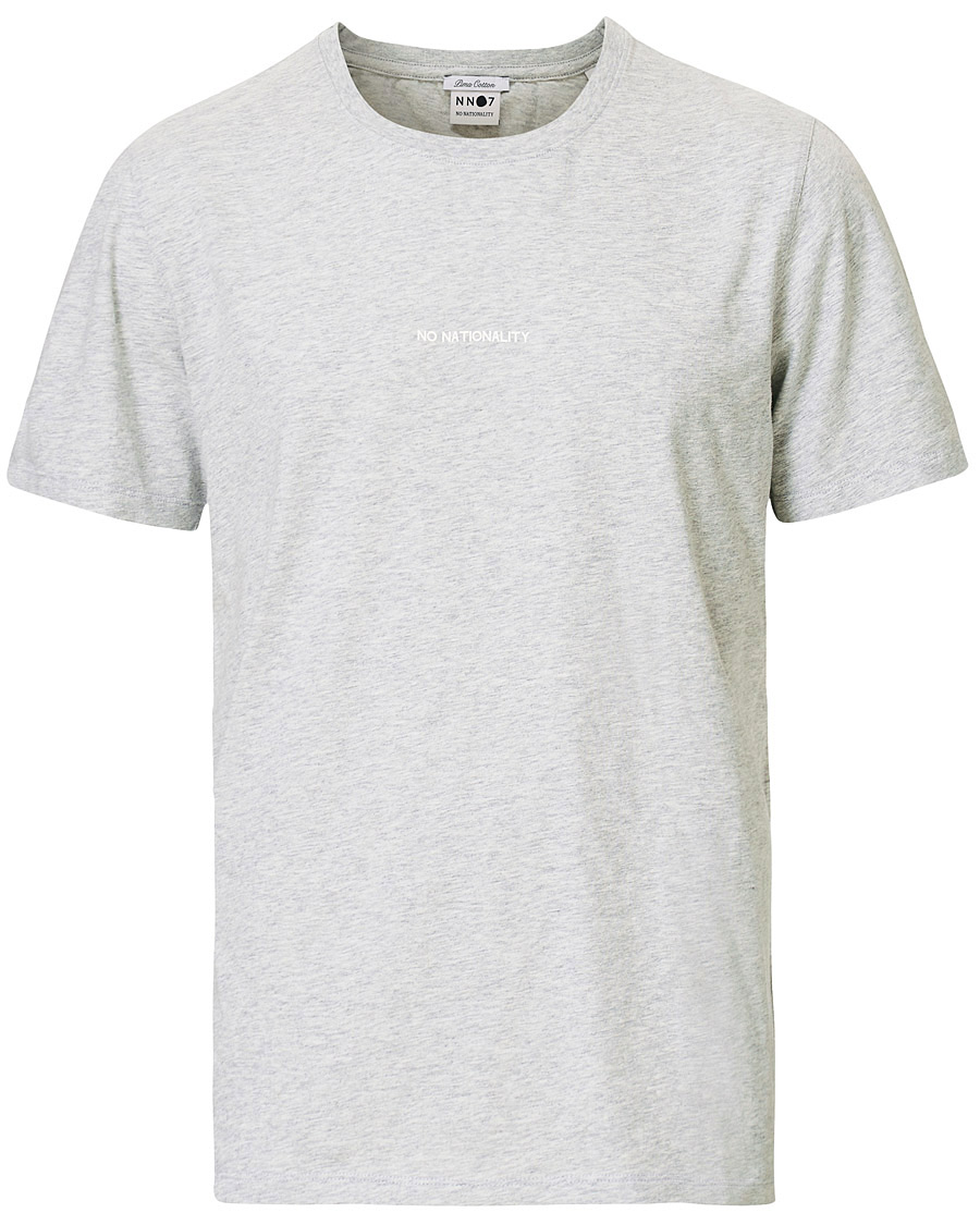 Homme | T-shirts | NN07 | Ethan Printed Crew Neck Tee Light Grey Melange