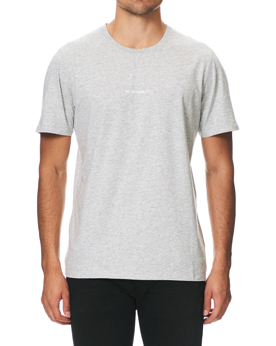 Homme | T-shirts | NN07 | Ethan Printed Crew Neck Tee Light Grey Melange