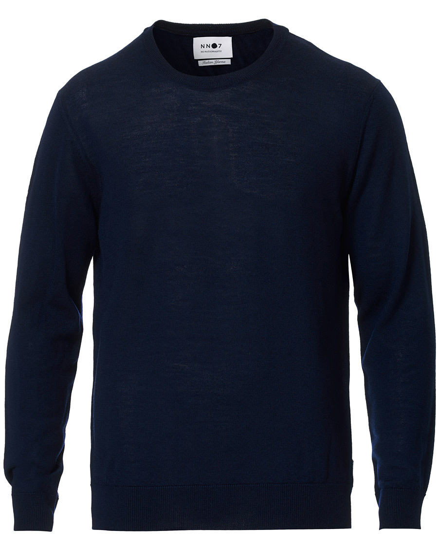Homme | Pulls Et Tricots | NN07 | Ted Extra Fine Merino Crew Neck Pullover Navy Blue