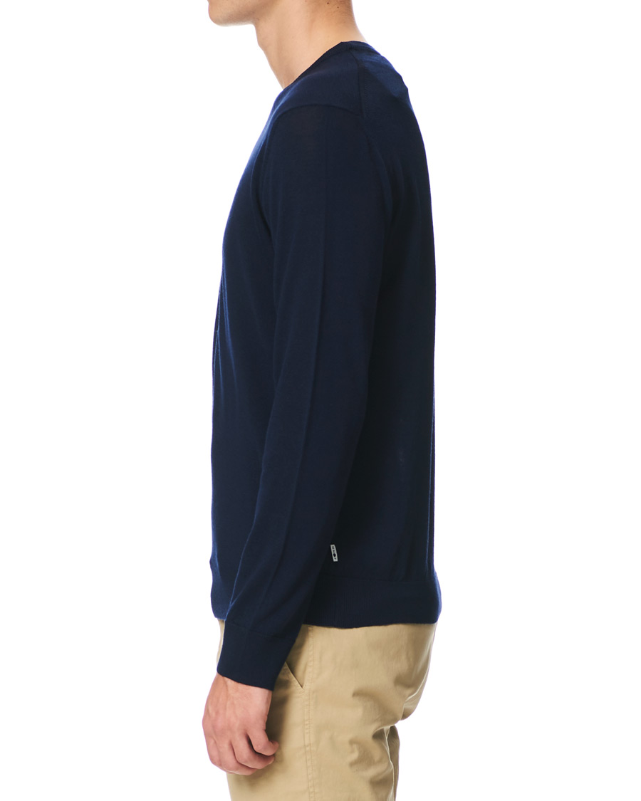 Homme | Pulls Et Tricots | NN07 | Ted Extra Fine Merino Crew Neck Pullover Navy Blue