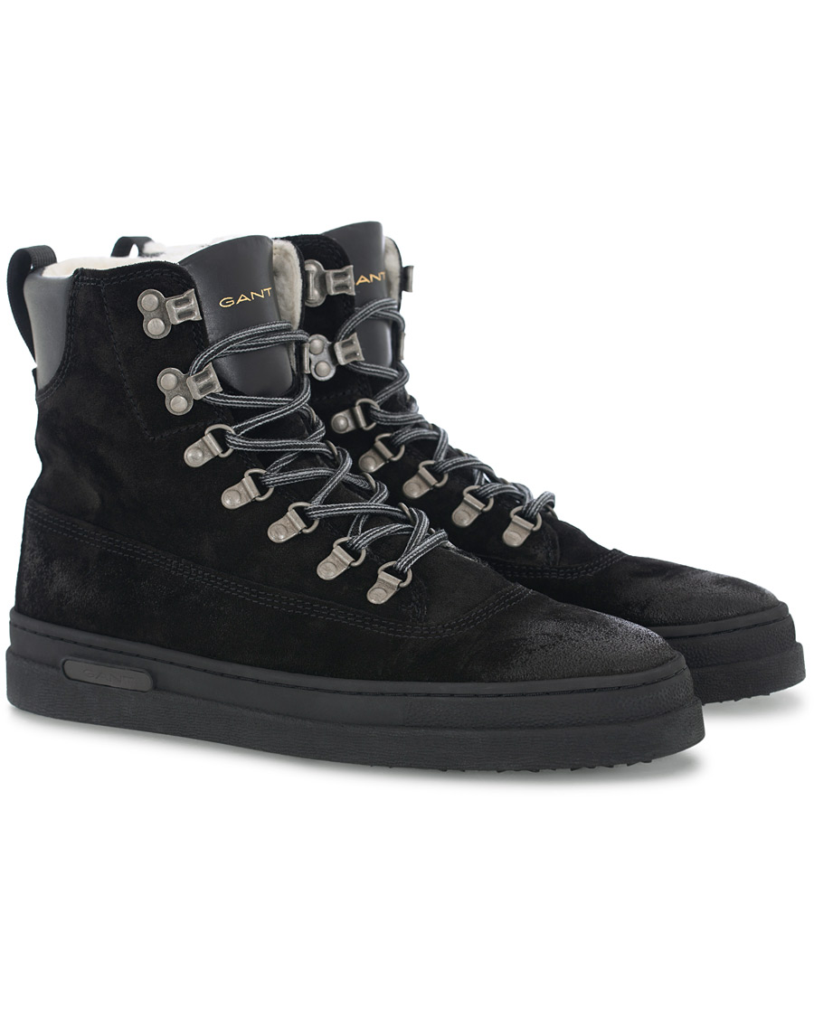 Homme | GANT Creek Wool Lined Boot Black Suede | GANT | Creek Wool Lined Boot Black Suede