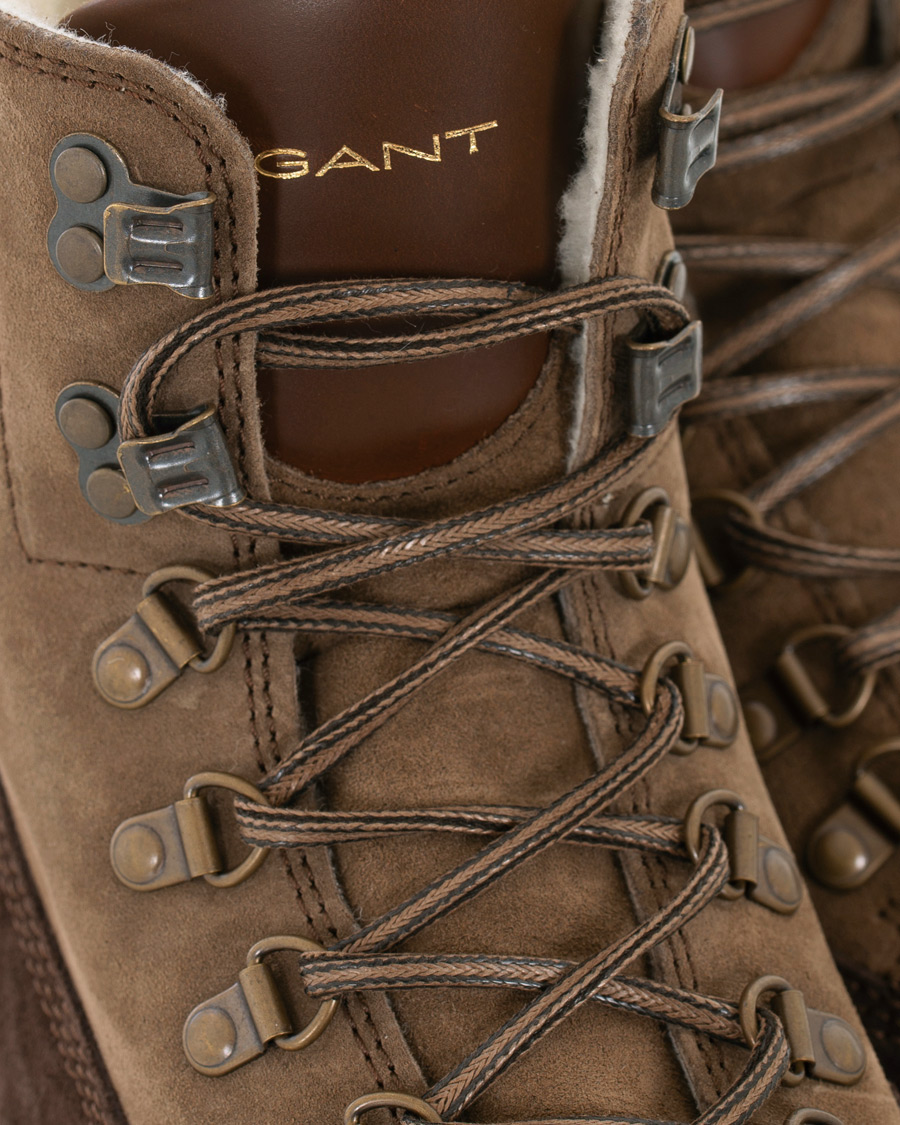 Heren | GANT Creek Wool Lined Boot Dark Brown Suede | GANT | Creek Wool Lined Boot Dark Brown Suede